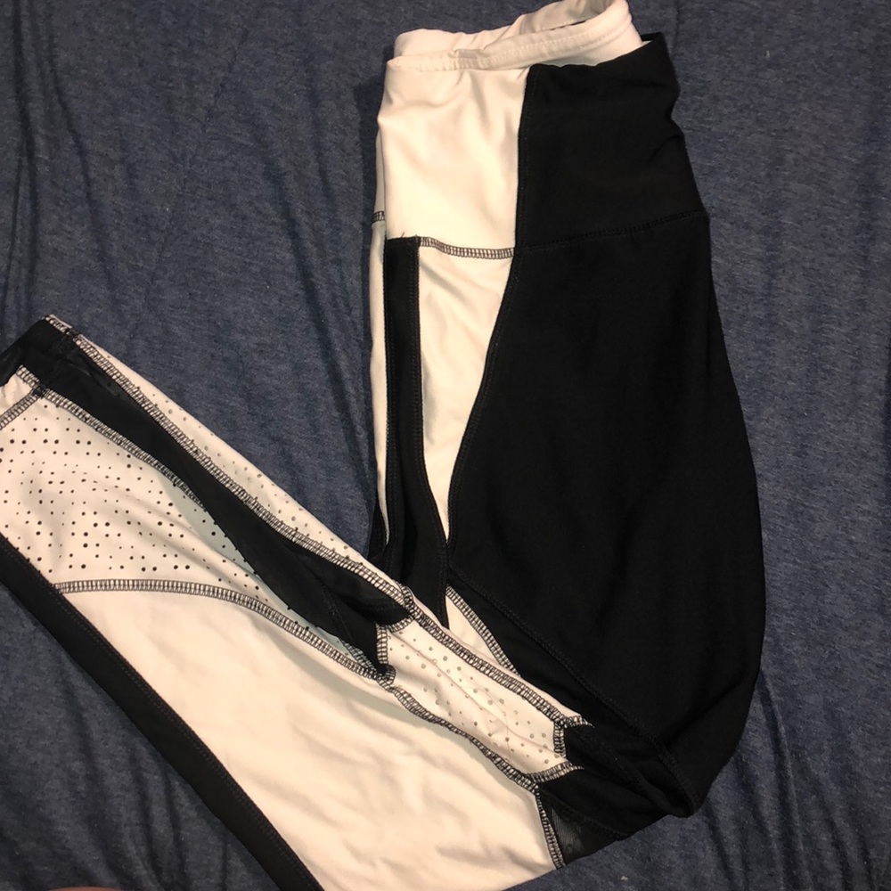 RBX black and white mesh leggings